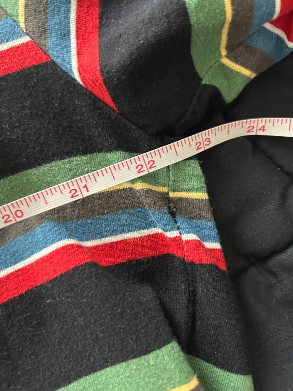 Guess Los Angeles Y2K Striped T Shirt Mens L Embroidered Logo Black Red Green - Picture 9 of 11